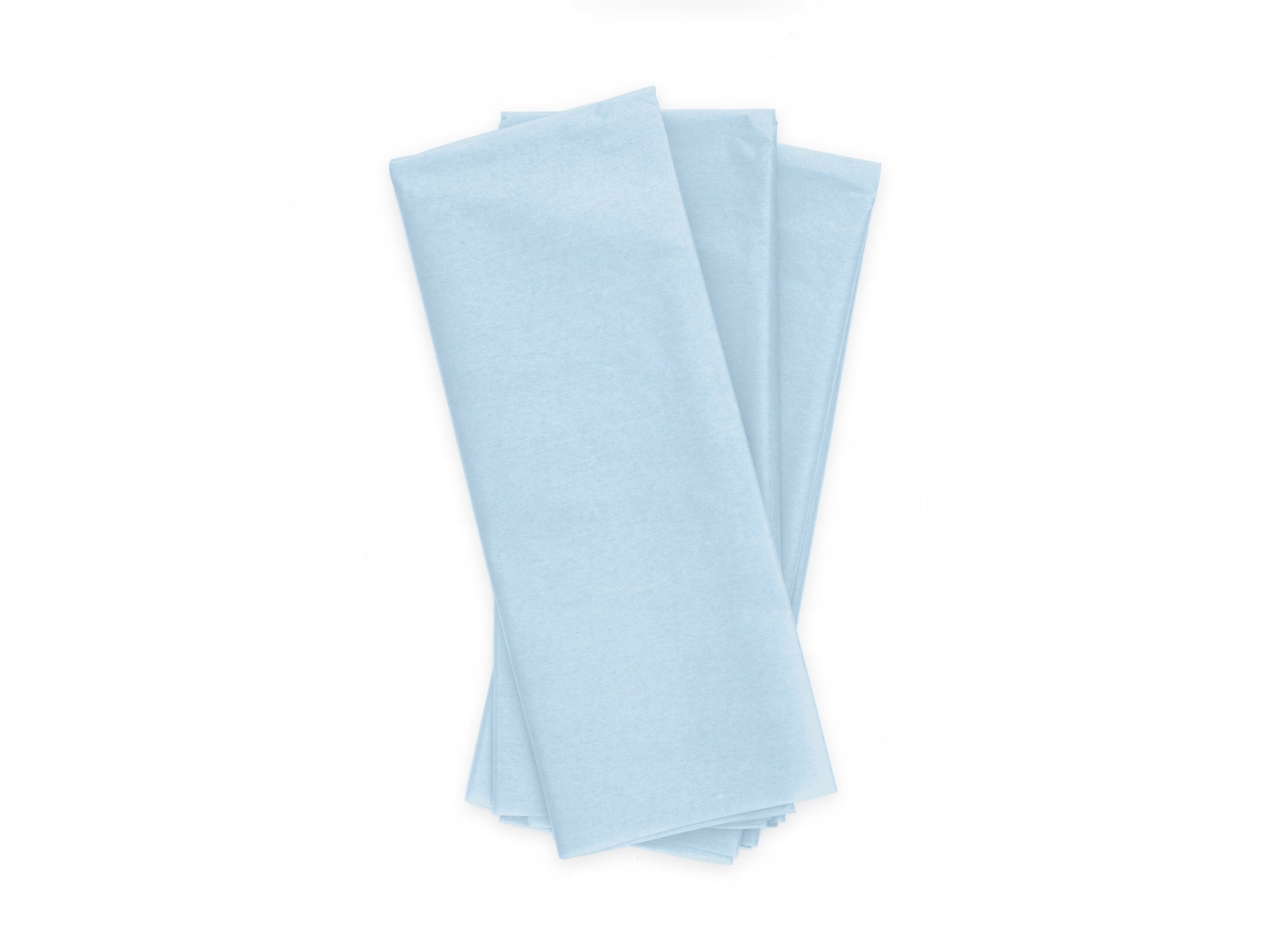 Bibuła ozdobna jasnoniebieska 50x70 cm do pakowania prezentów 10 szt Globos Stan opakowania oryginalne