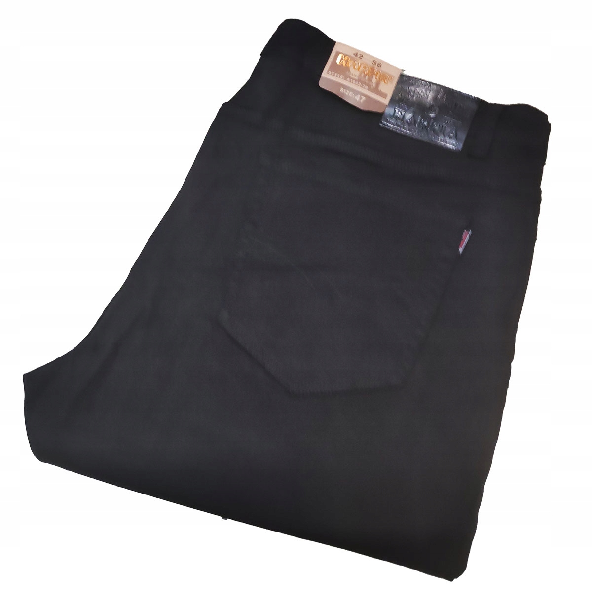 9XL DUŻE SPODNIE STRECZ KLASYK CZARNY PAS 138CM