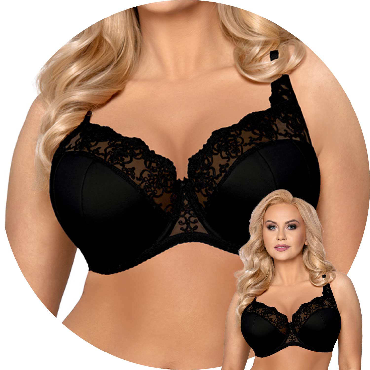 Podprsenka Semi Soft Vena VB-355 Maxi černá 105B