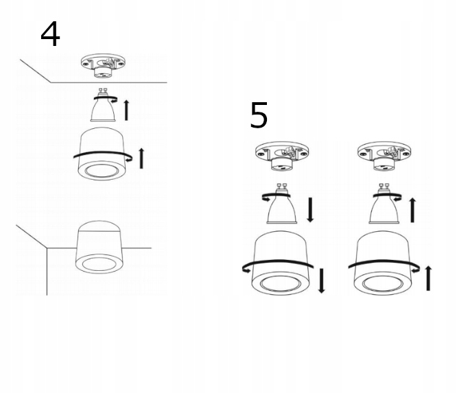 OPRAWA NATYNKOWA HALOGENOWA TUBA SUFITOWA LED GU10 Rodzaj gwintu GU10