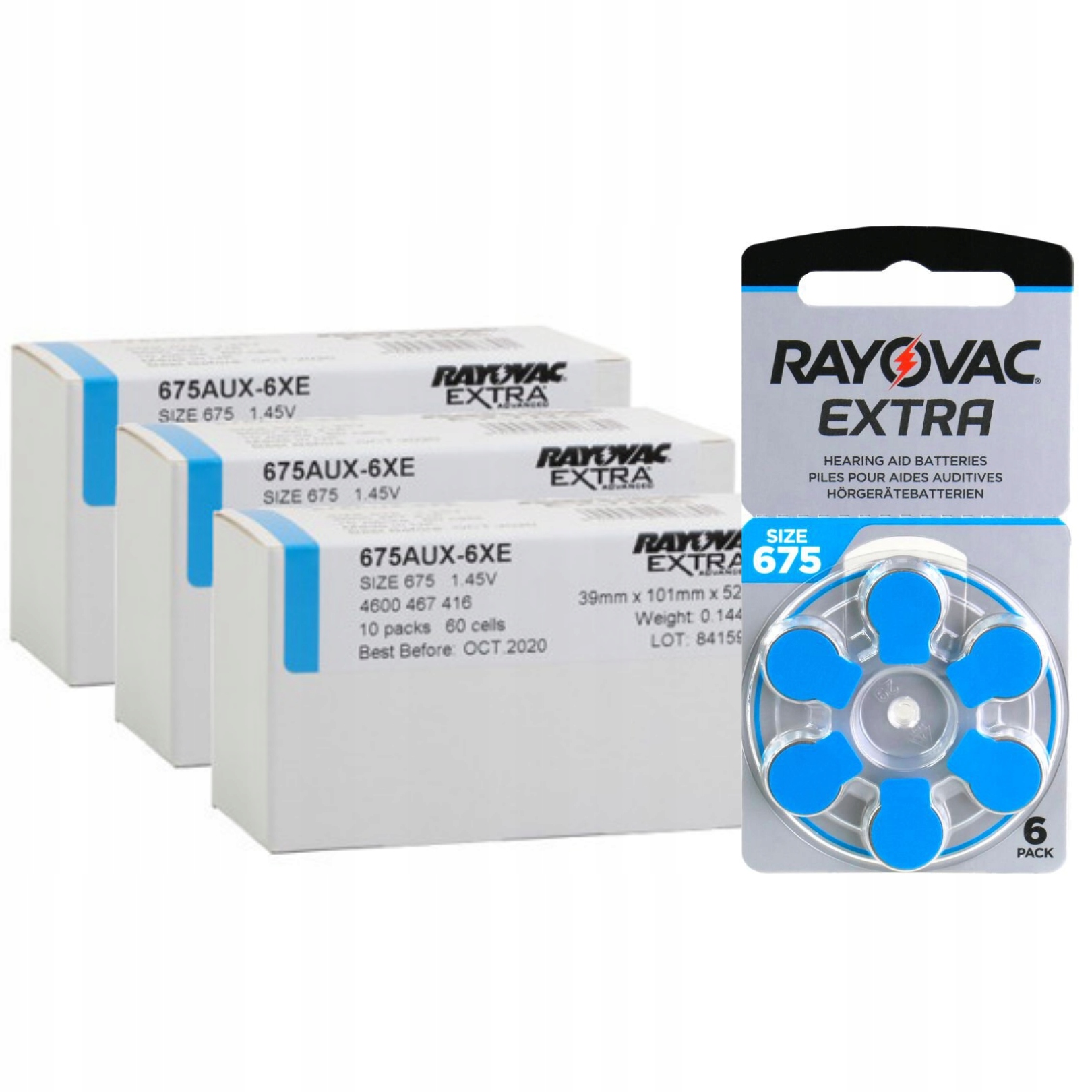 

Baterie Rayovac Extra Advanced typ 675 180 sztuk
