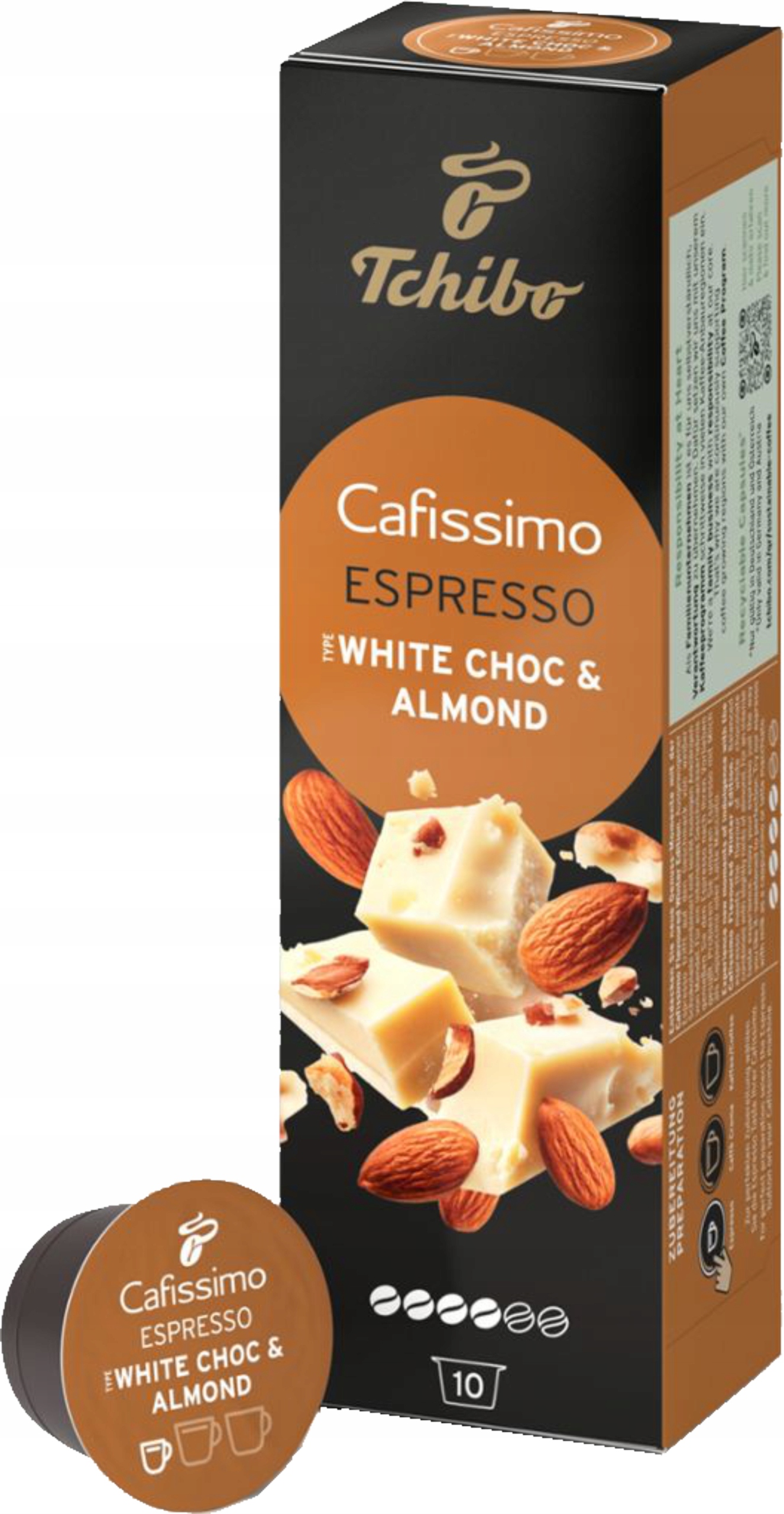 Levně Kapsle Tchibo Cafissimo Espresso White Choc and Almond 10 kusů