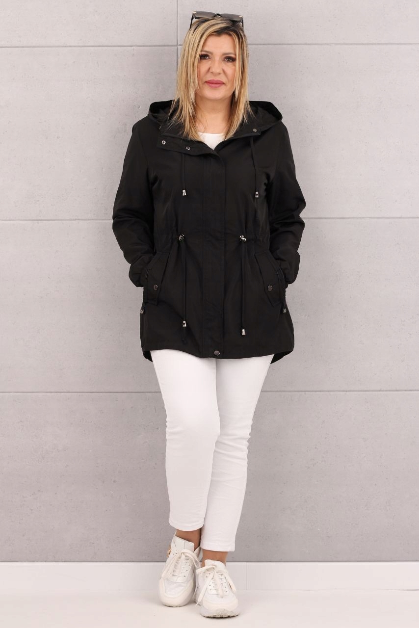 LEKKA KURTKA PARKA DAMSKA PRZEJŚCIOWA MODNA NA WIOSNĘ DUŻE ROZMIARY Rozmiar 42