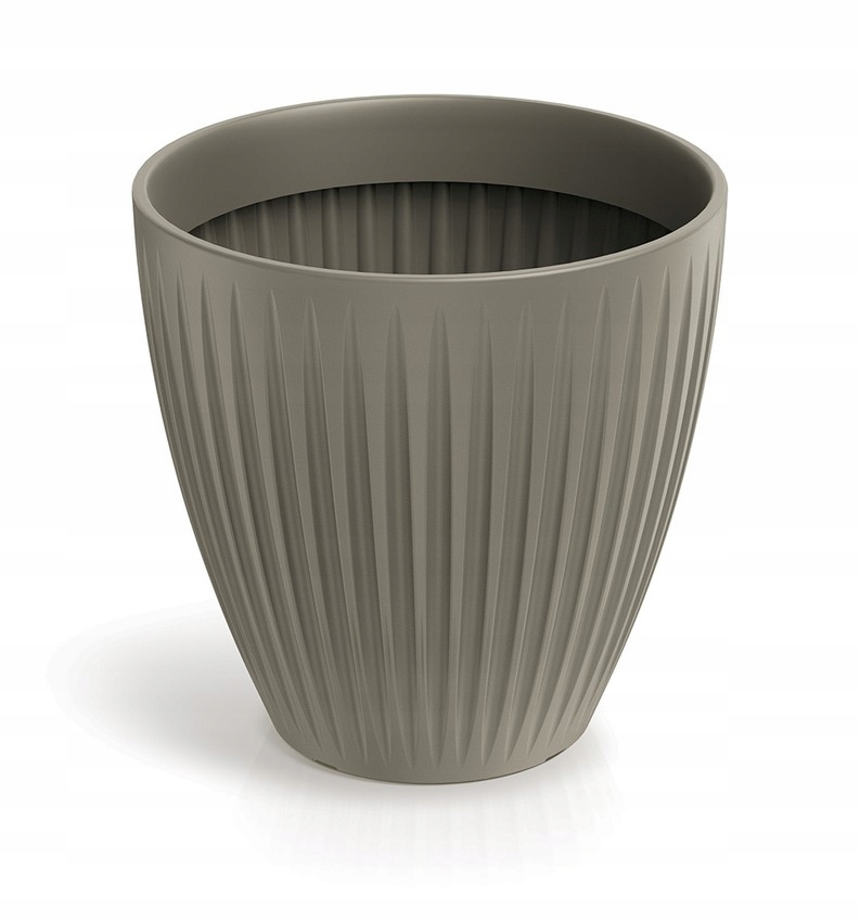 Kvetináč Latia Round MIDL Mocca 60 MM Plastový Záhradný Dekoratívny