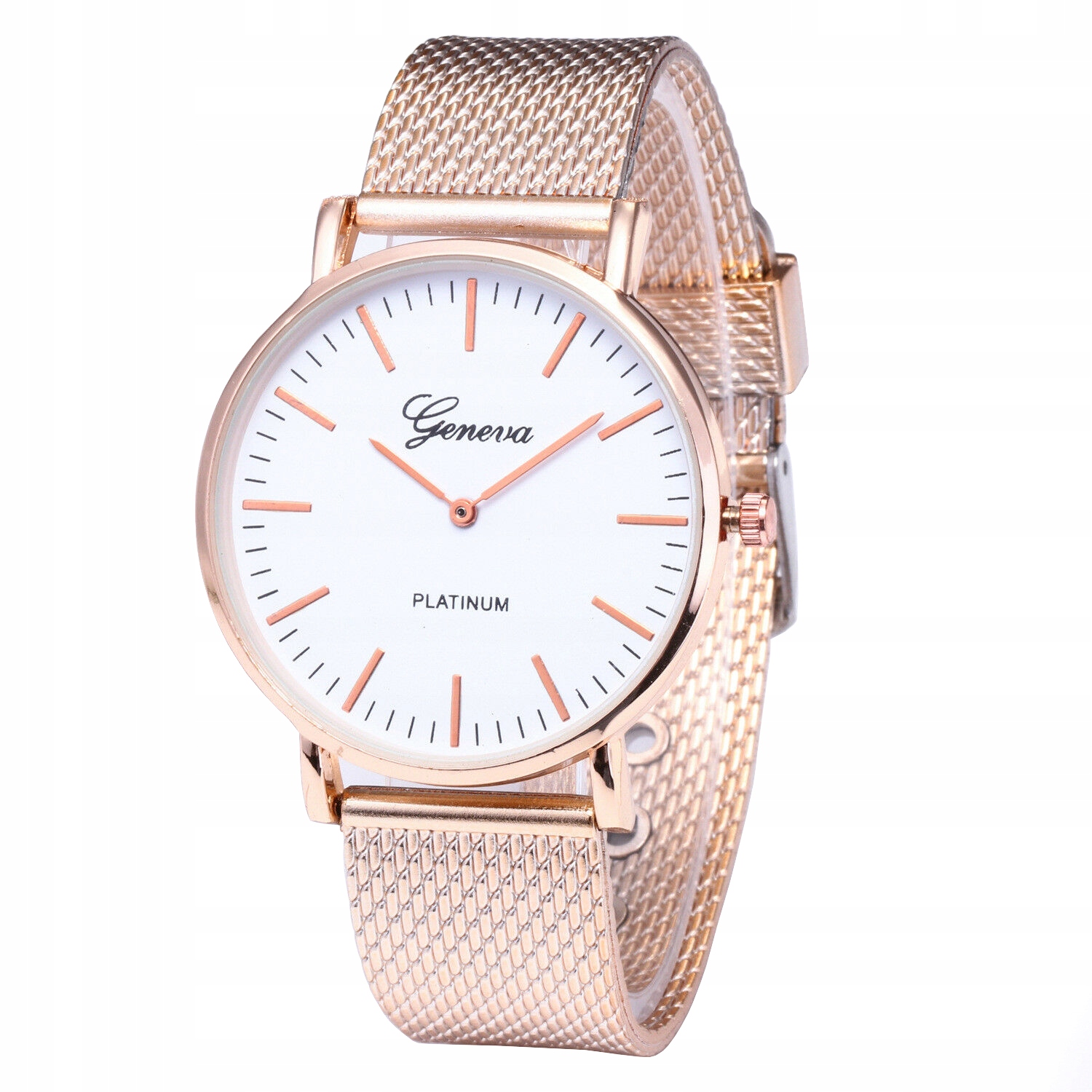 

Damski Zegarek Złoty Geneva Platinum Gold