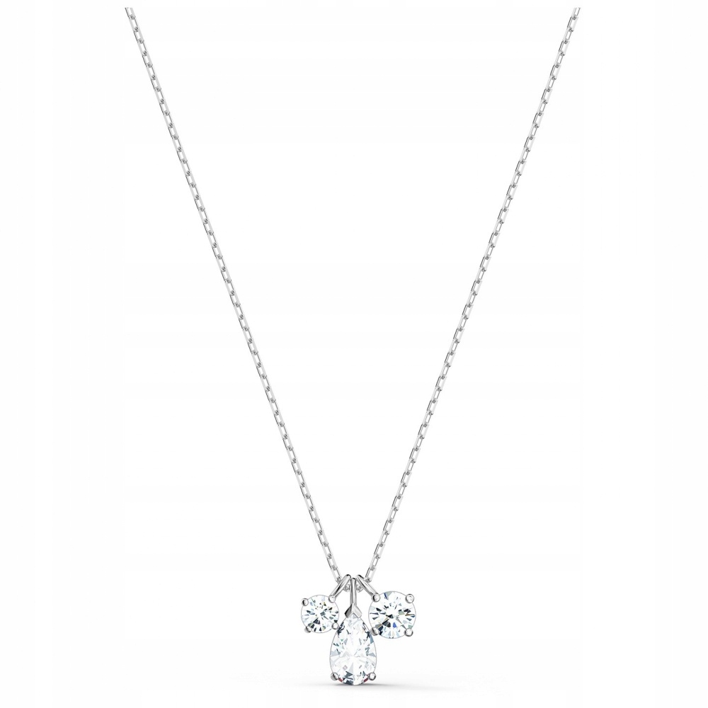 Náhrdelník Swarovski Attract Cluster Tři přívěsky Křišťál bílý Ocel