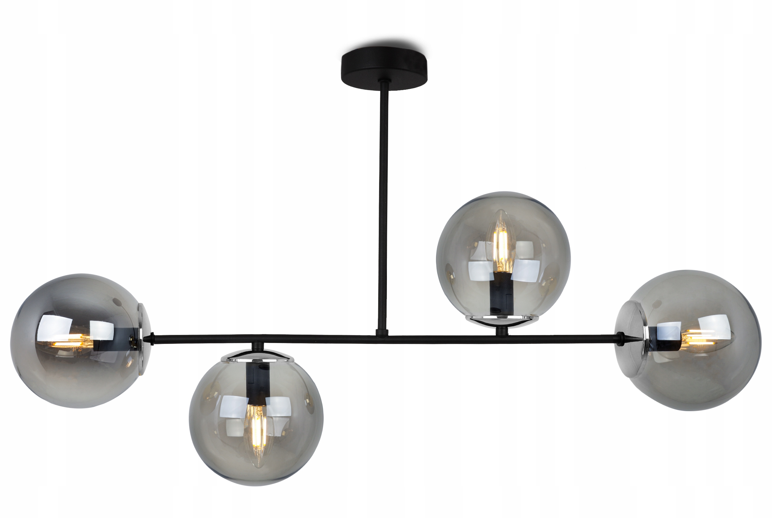 Závesná Stropná Lampa Čierny Luster Loft Elegantná Moderná Nad Stôl