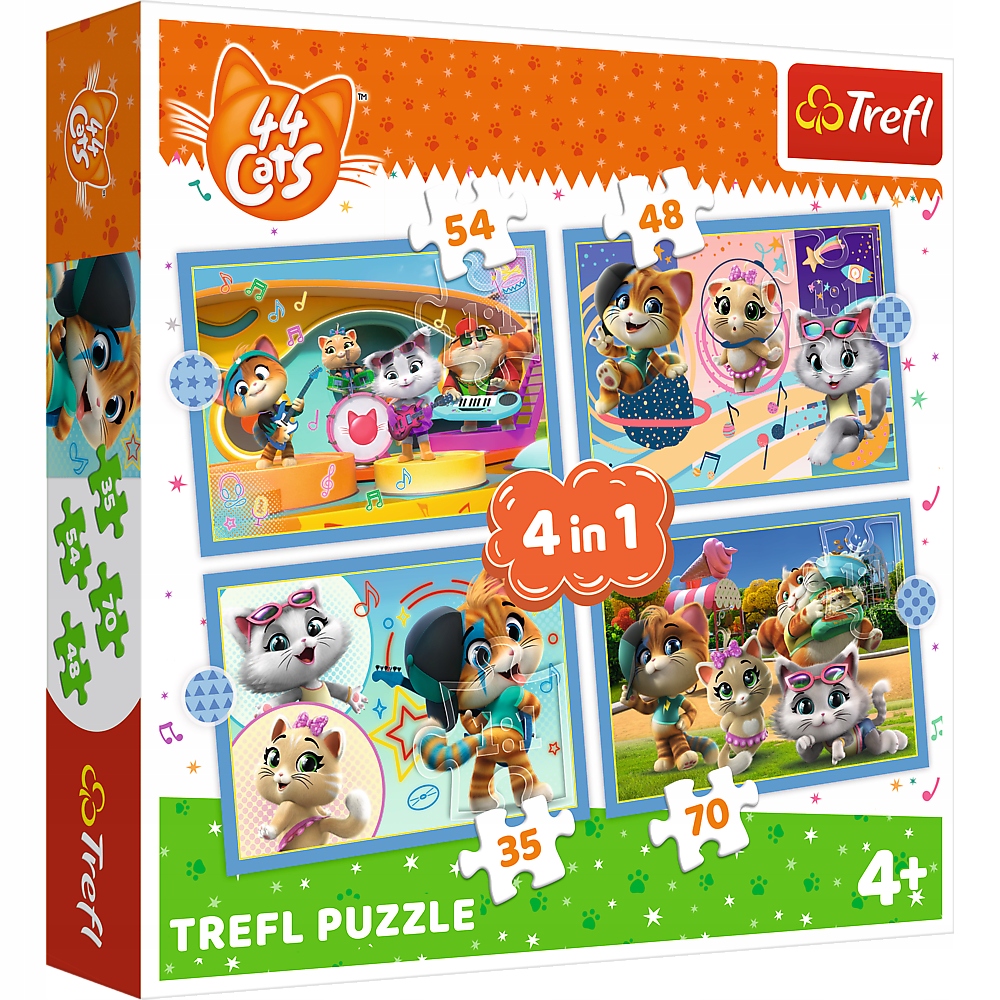 

Puzzle 207 Układanka 4W1 44 Koty Cats 4+ Trefl