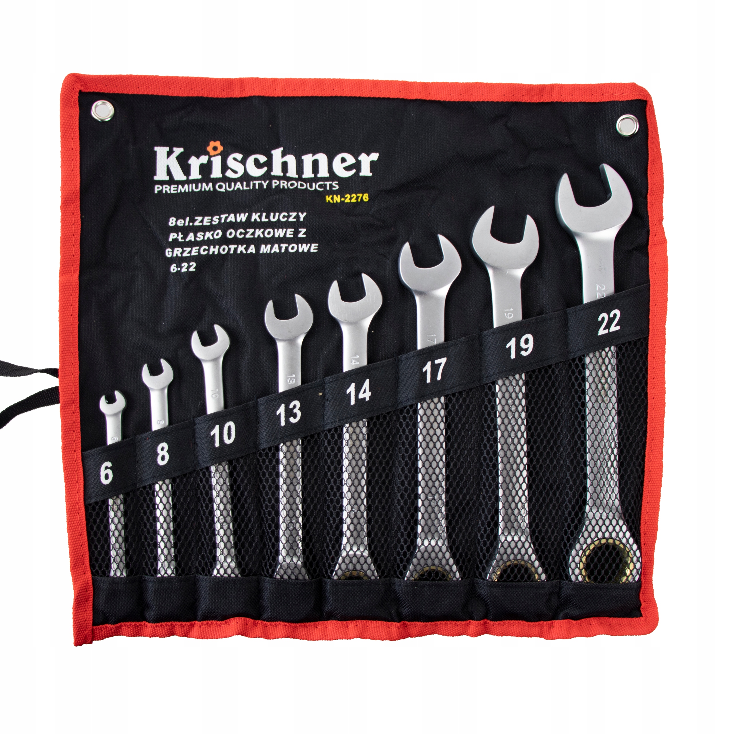 ZESTAW KLUCZY 6 22 PLASKO OCZKOWE GRZECHOTKA 8 EL EAN 7427280278982