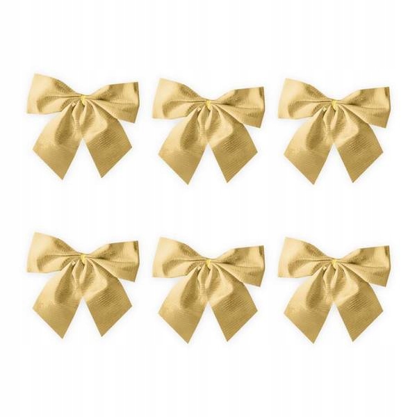 

Kokardy Złote Boże Narodzenie 6 Sztuk