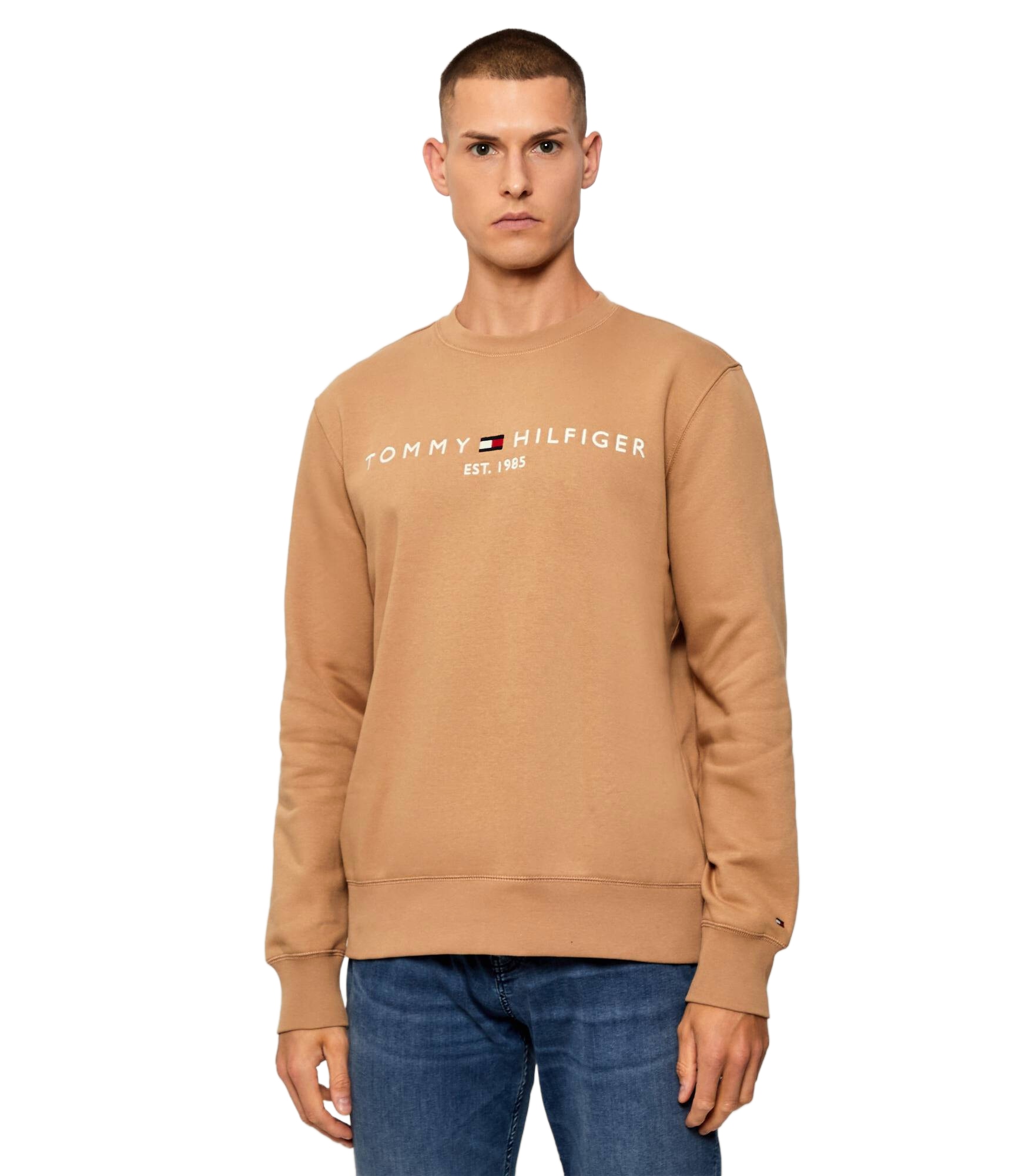 Tommy Hilfiger Pánská Mikina Hnědá S Logem Casual XL 6BA