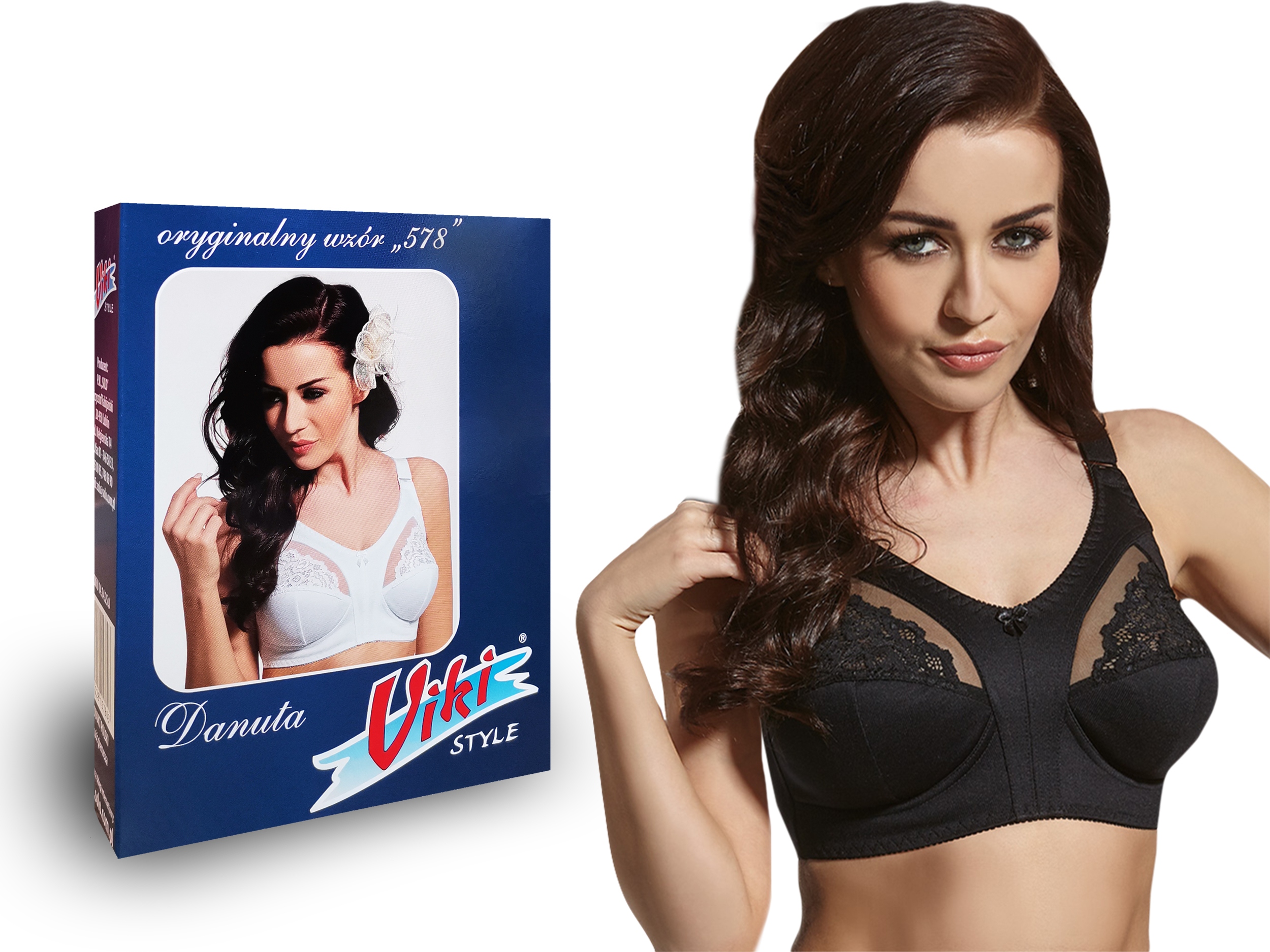 

biustonosz Viki 578 Danuta czarny 80G