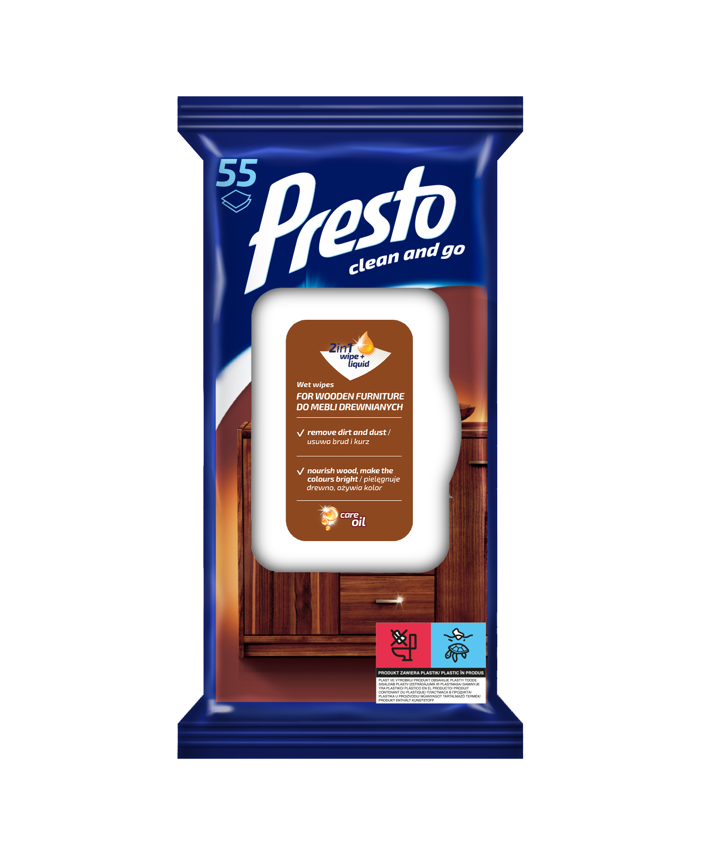 

Ściereczki Presto do mebli drewnianych 55 szt.