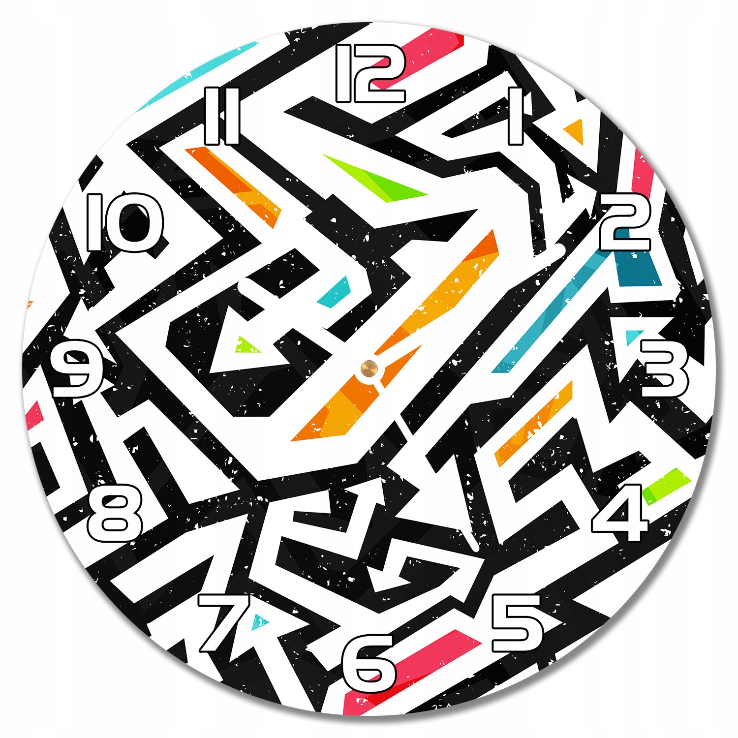 

Zegar szklany nowoczesny wzór Graffiti f30 cm