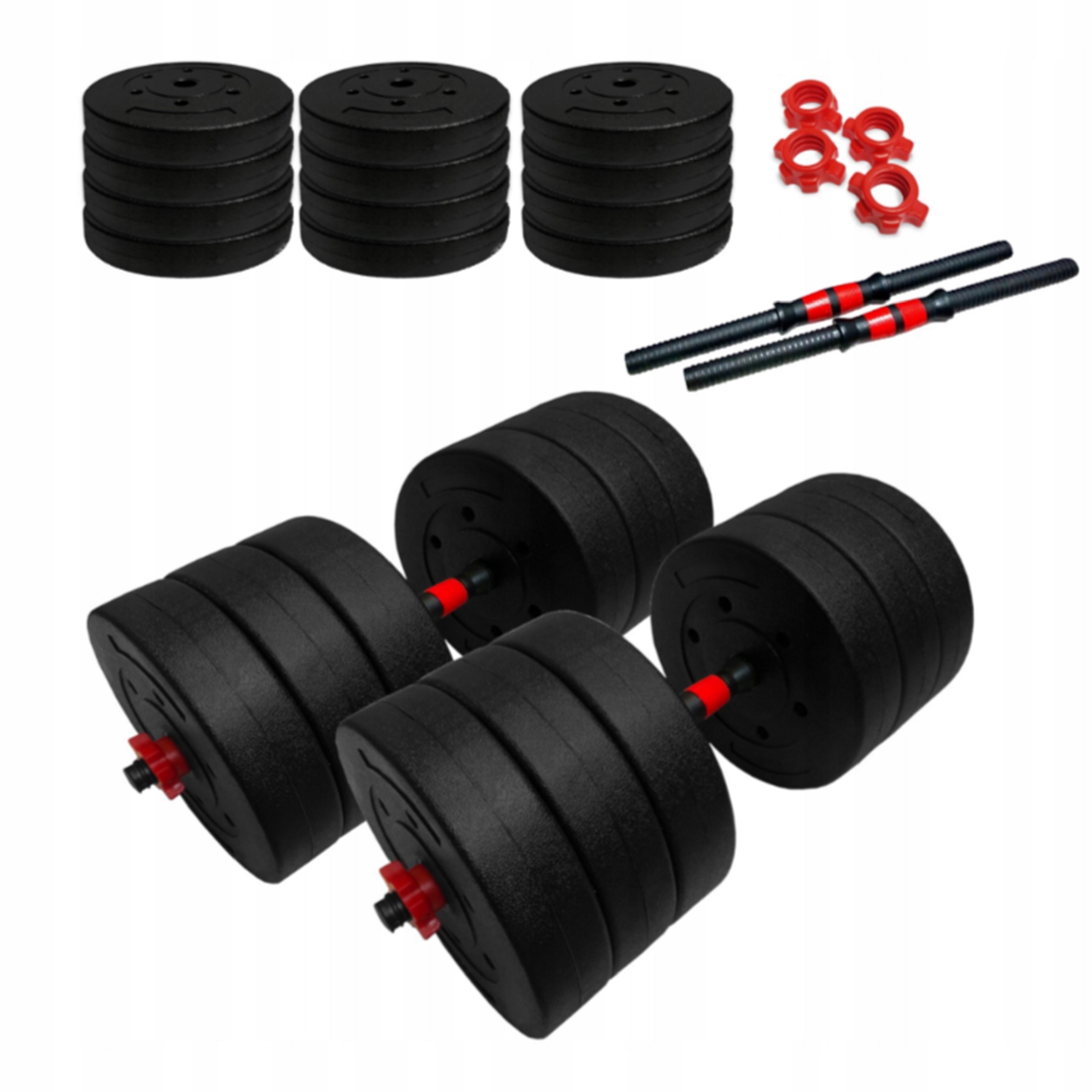 Hantle bitumiczne regulowane 2x30 kg hantla obciążenie Zestaw 60kg cement