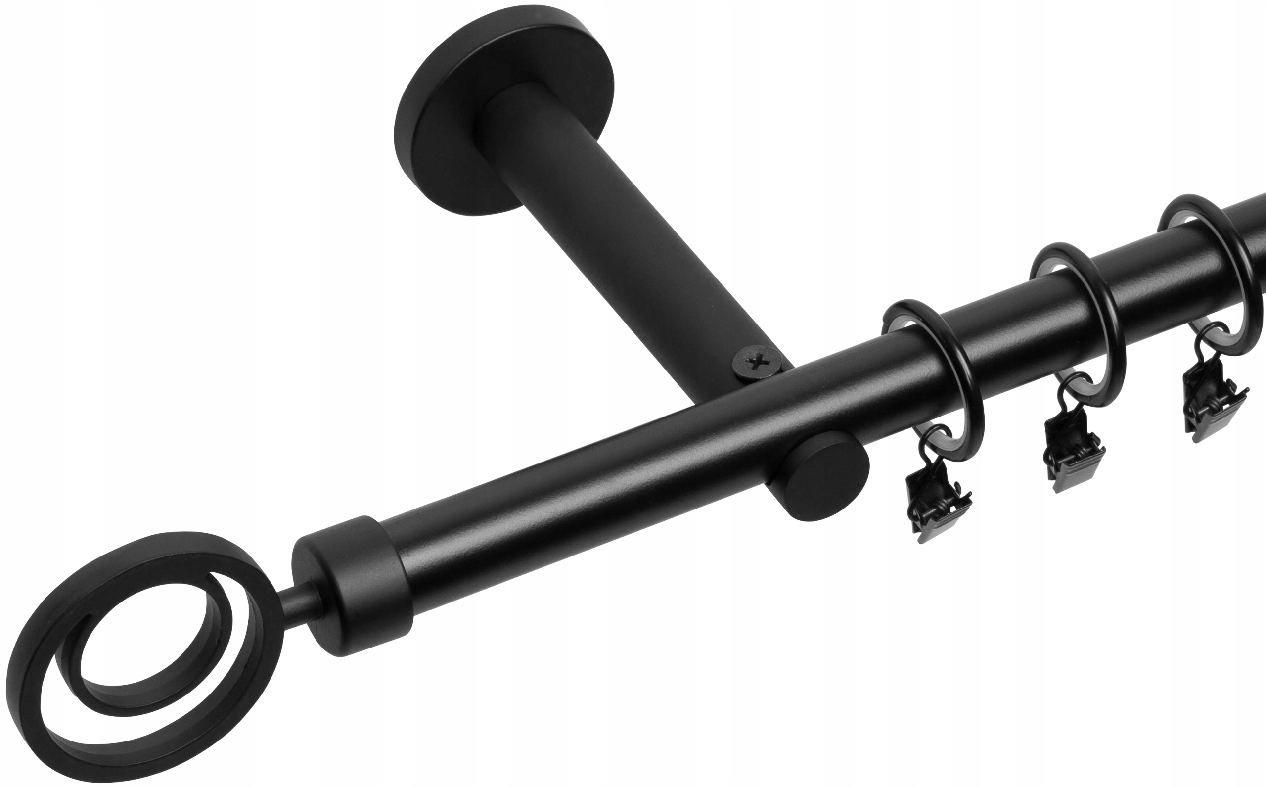 

Karnisz Pojedynczy Czarny Biały Mat 19 mm 320 cm