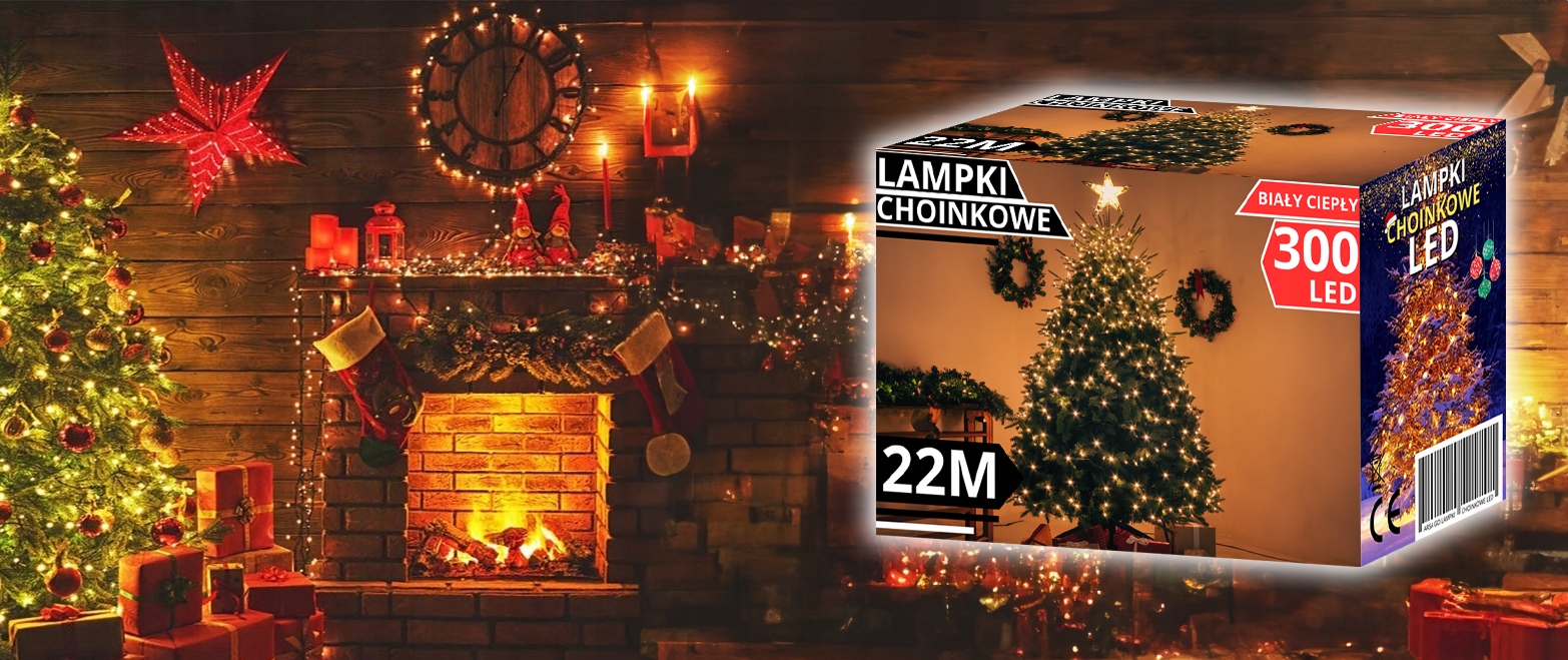 LAMPKI CHOINKOWE 300 LED BIAŁE CIEPŁE 22M PROGRAMATOR ŚWIATEŁKA ŁAŃCUCH Liczba trybów świecenia 8