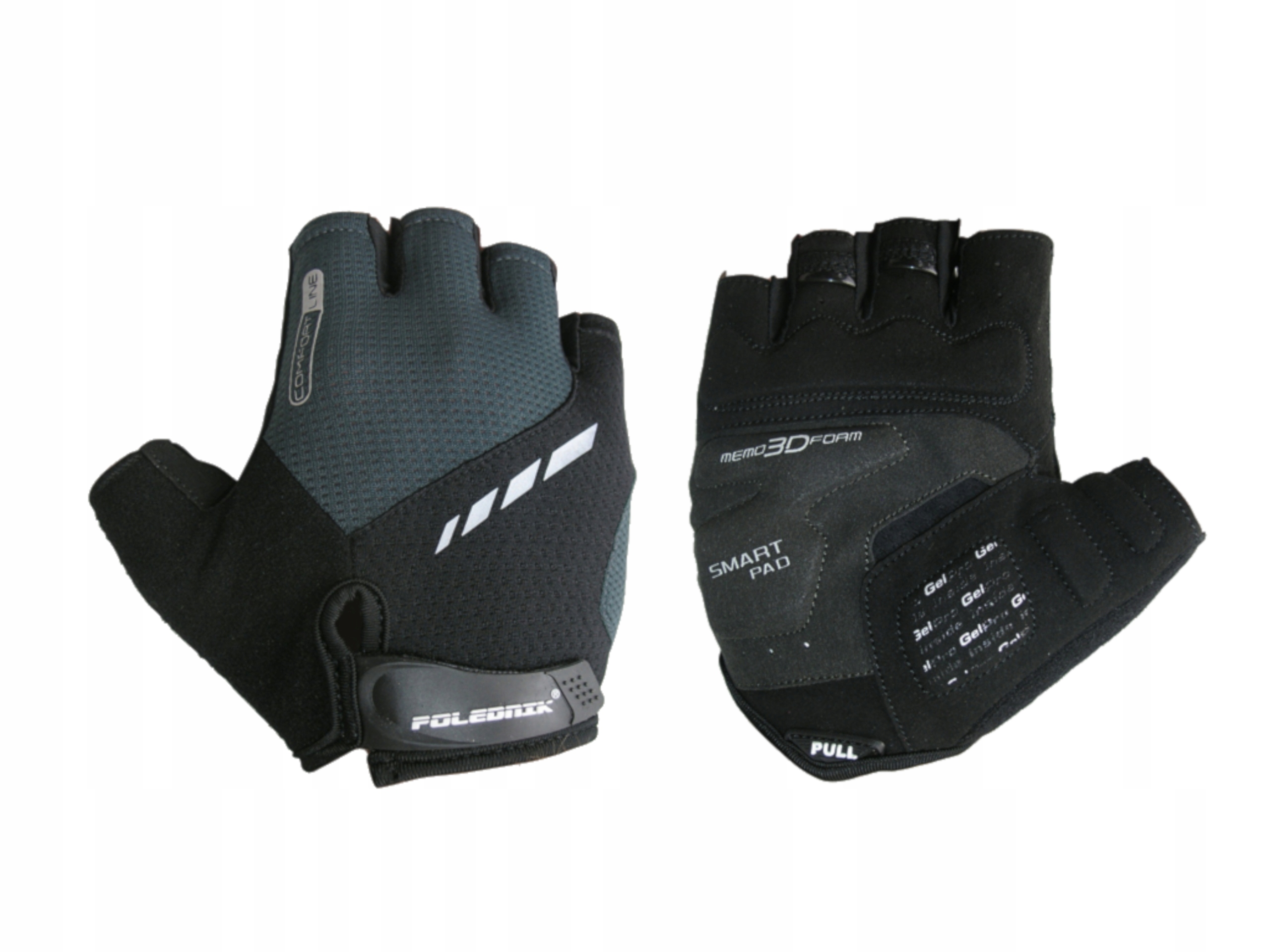 Rękawiczki rękawice rowerowe męskie żelowe bez palców krótkie Polednik M