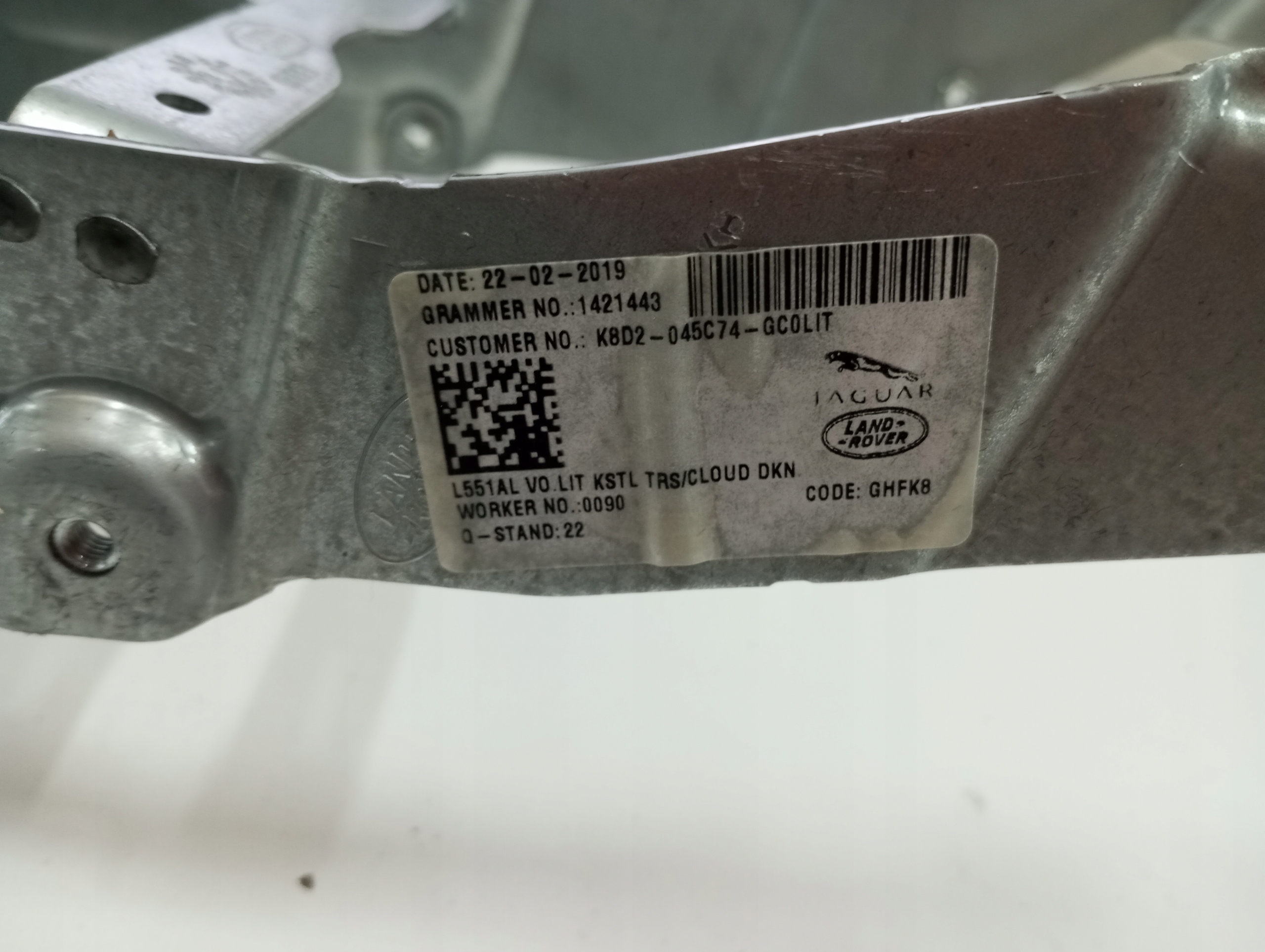 TUNEL bracciolo RANGE ROVER EVOQUE II K8D2-045C74-QC