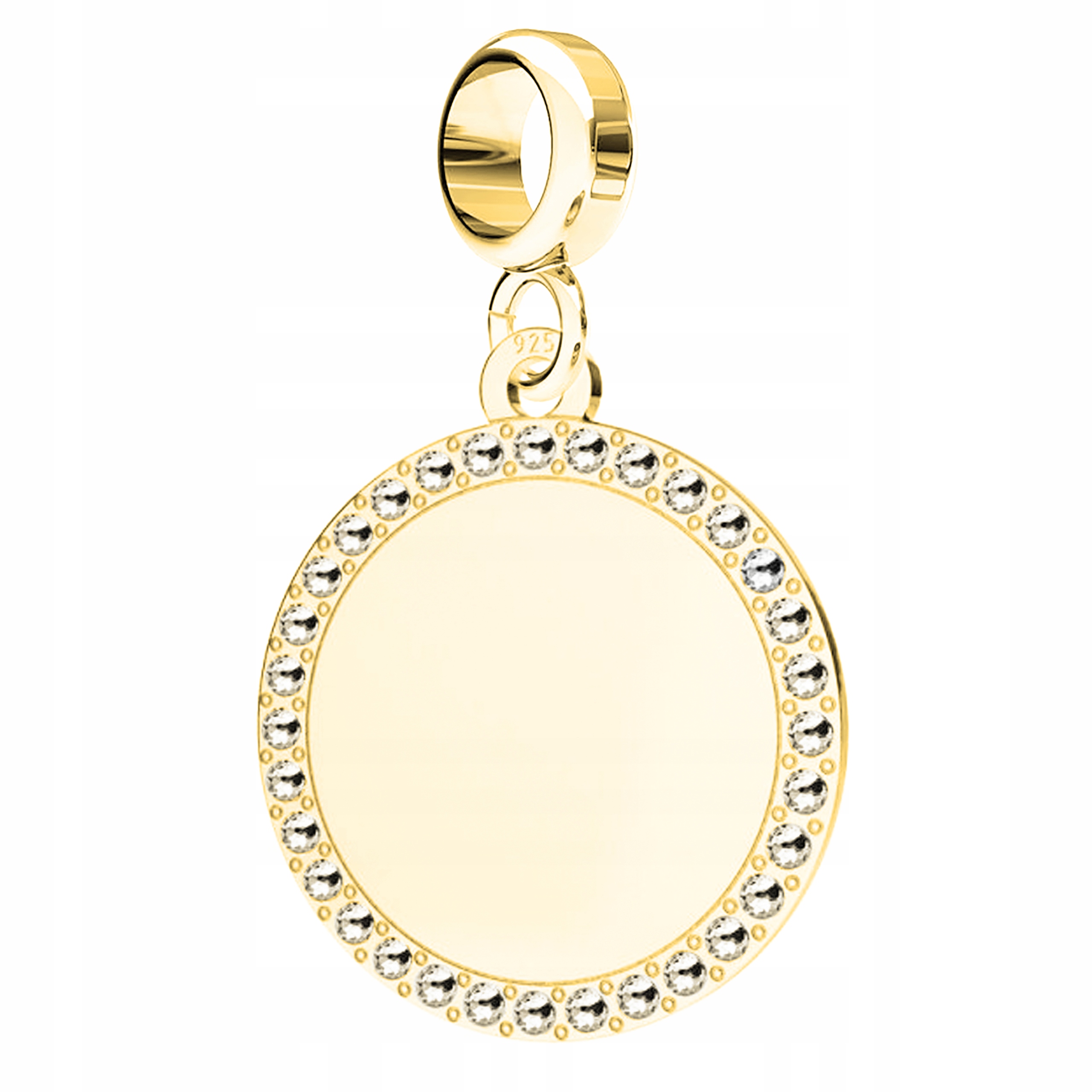 Zlatý přívěsek Plíšek Krystaly stříbro 925