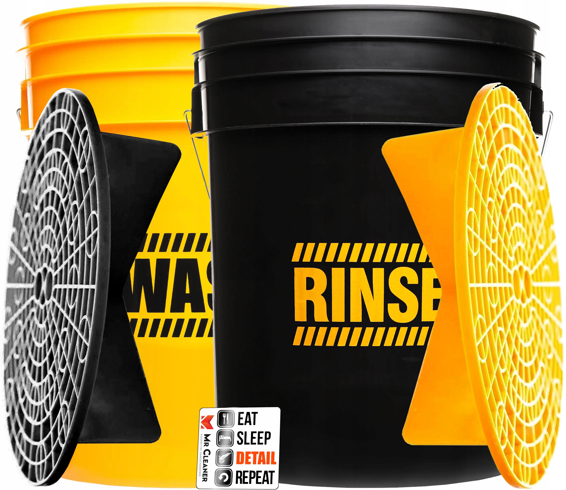 WORK STUFF ZESTAW WIADER Z SEPARATORAMI MYCIE AUTA NA DWA WIADRA