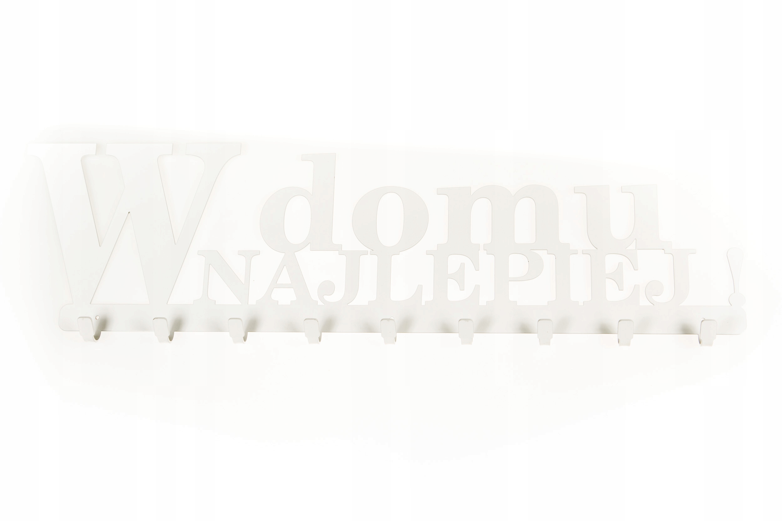 

Wieszak na ubrania wiszący napis haczyk