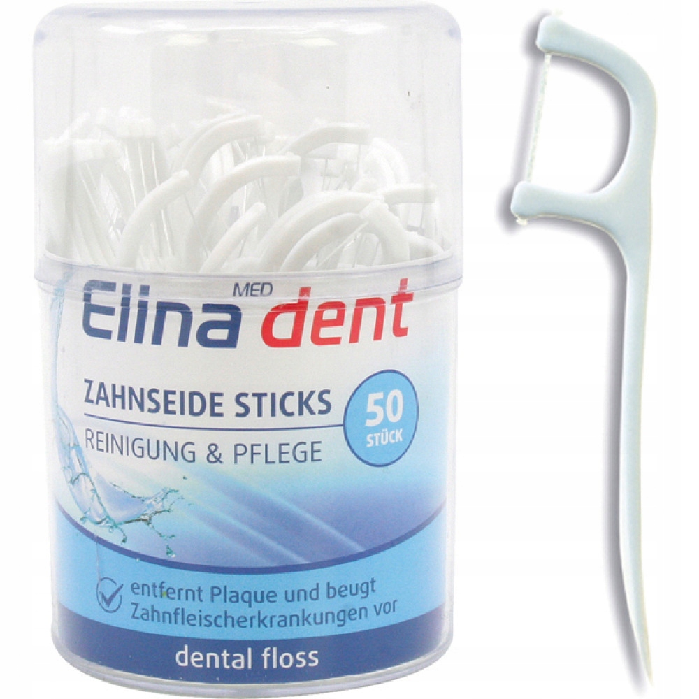 

2w1 Nić Dentystyczna Nitka Wykałaczki 50szt PUDEŁk