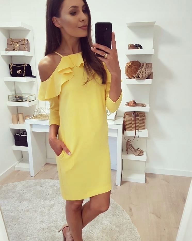 Žluté Šaty 0023 Lalous vel L