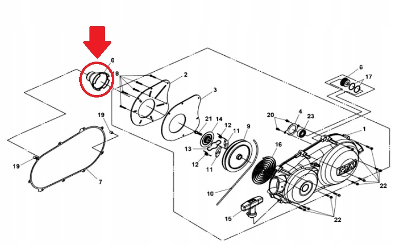 ВТУЛКА ЗАЖИМНАЯ ВТУЛКА YAMAHA GRIZZLY 300