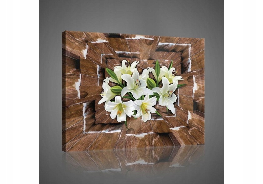 Obraz 100x75 Lilie kytice květin textura vzor příroda elegance svěžest