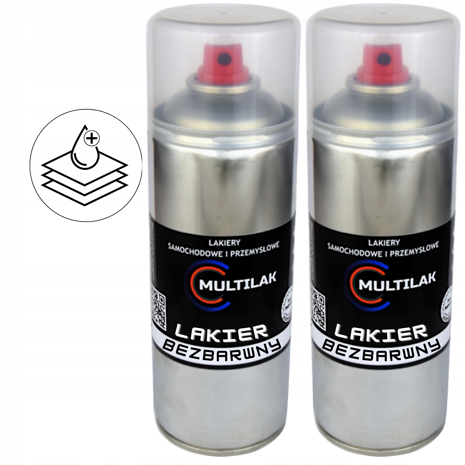 2x Lakier bezbarwny Klar w sprayu Multilak 400ml