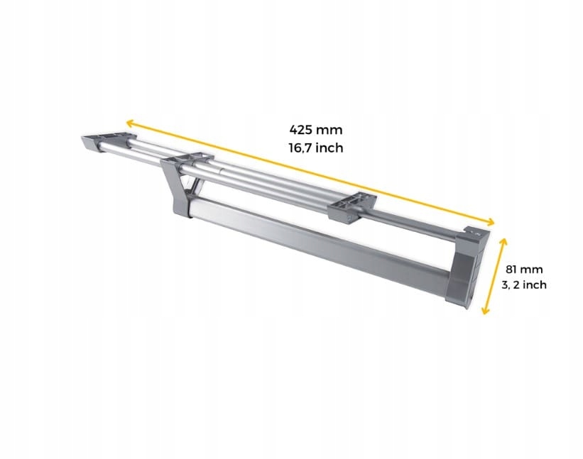 EMUCA - Wysuwany wieszak do szafy Materiał metal