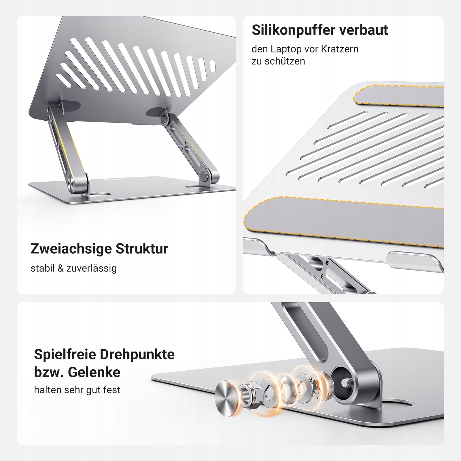 UGREEN Regulowany Składany Stojak Na Laptopa Wentylowany 10-17.3 Cala — miniatura 2