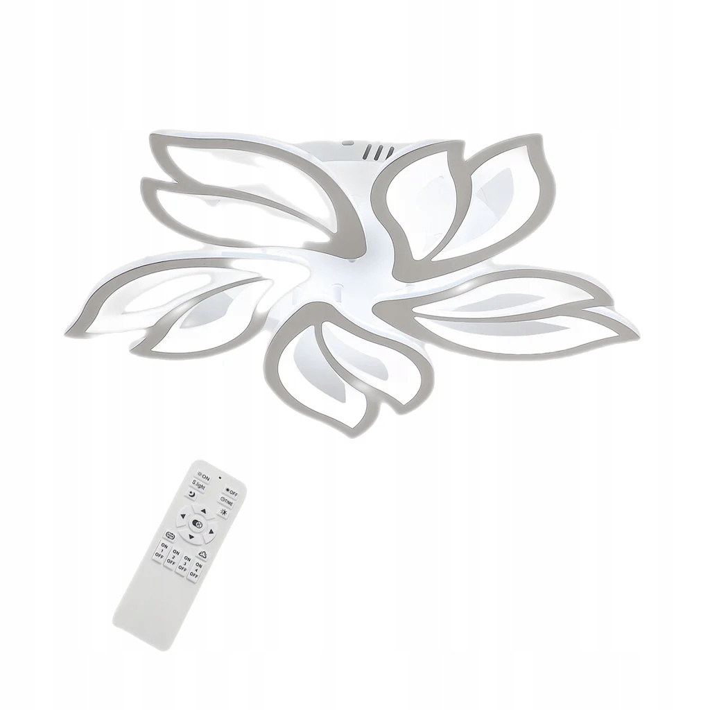 Ściemnialna Lampa Sufitowa Led Żyrandole Biały Nowoczesna Do Salonu Pilot