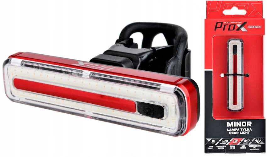 

Oświetlenie Rower Lampa Tył Prox Minor 60 Lm Usb