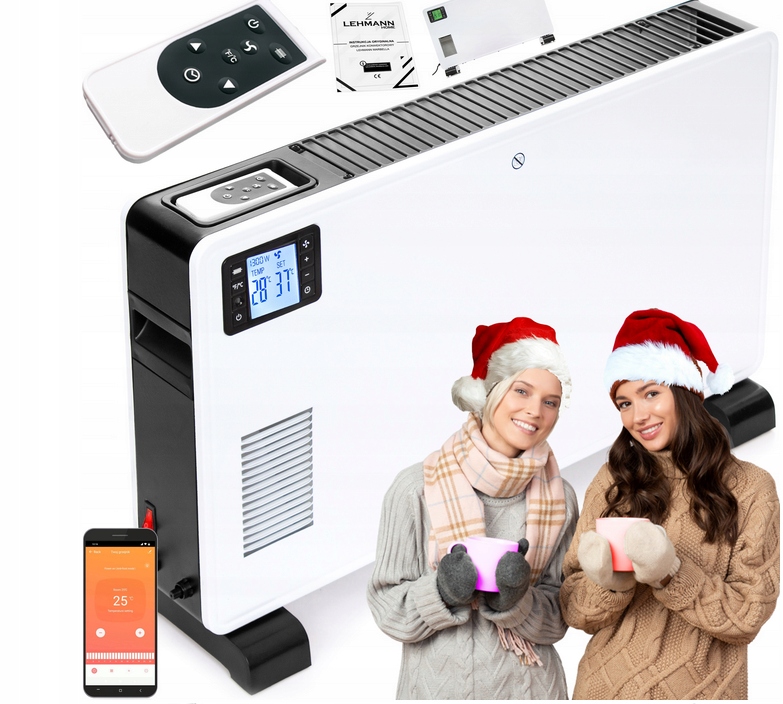 Grzejnik konwektorowy Lehmann WIFI 2300 W biały