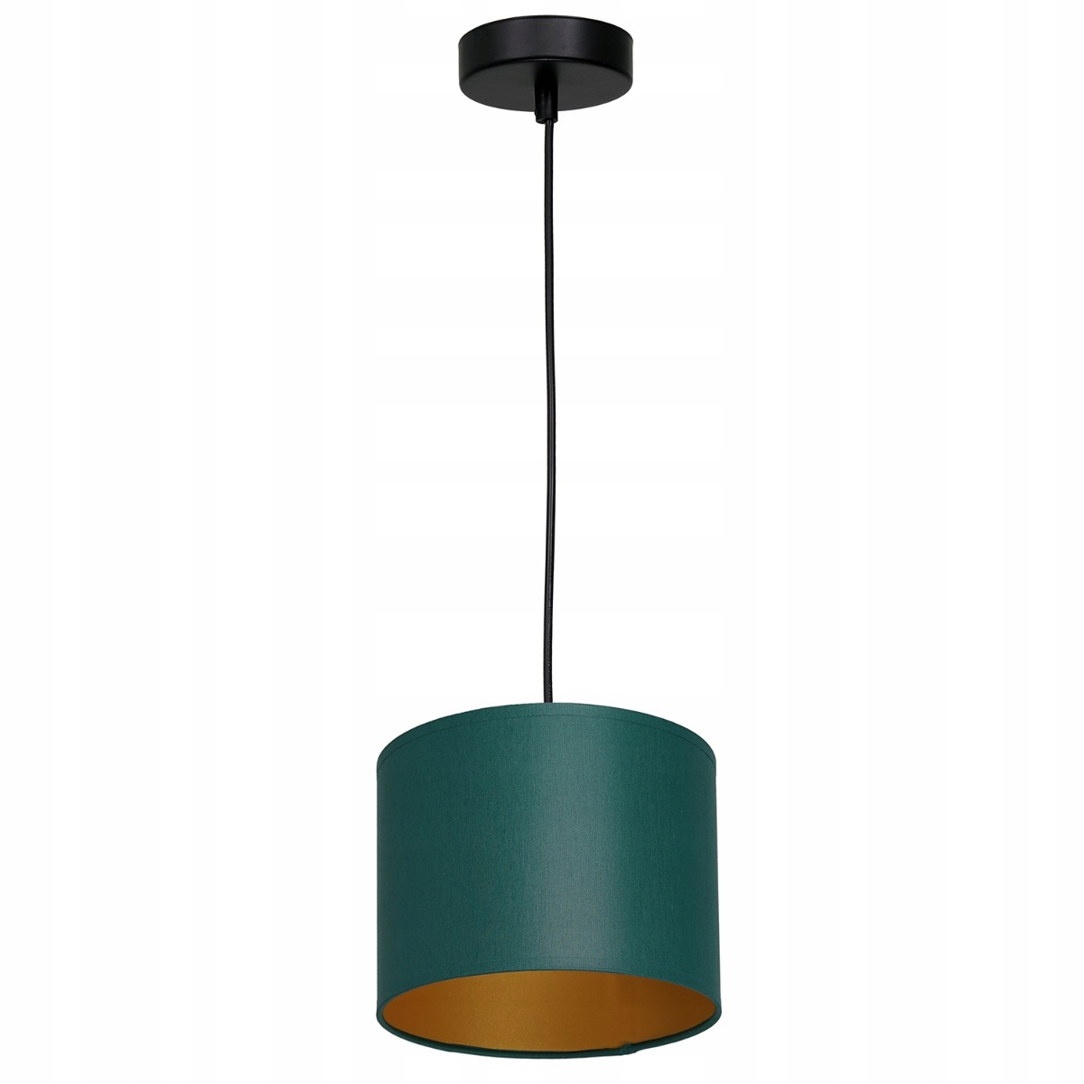 Luminex Závěsná lampa Arden Ø18 cm Zelená Látka Zlatý Interiér E27