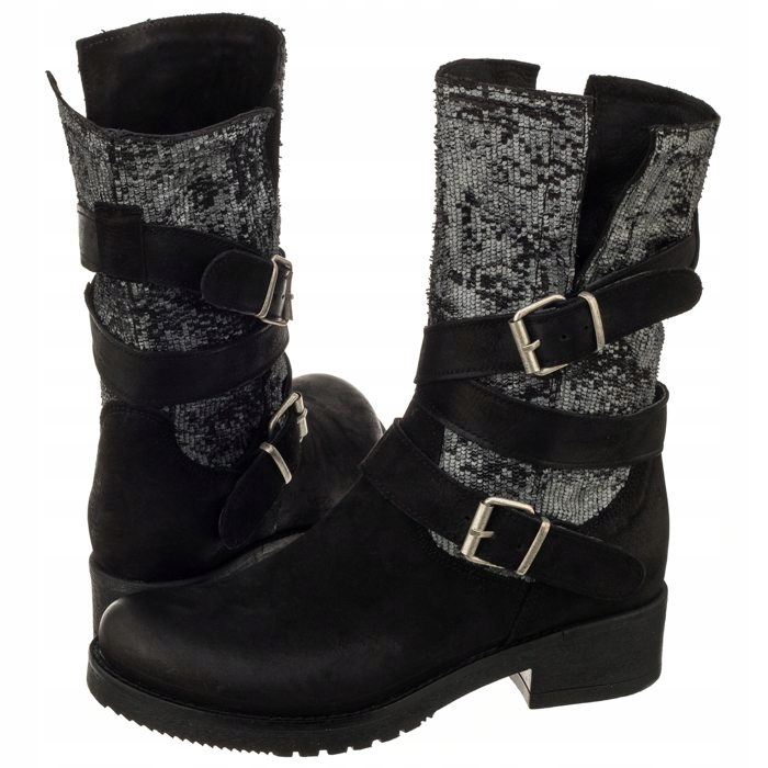 Dámské boty Kotníkové Boty Workery Venezia 2370 Nab Černé