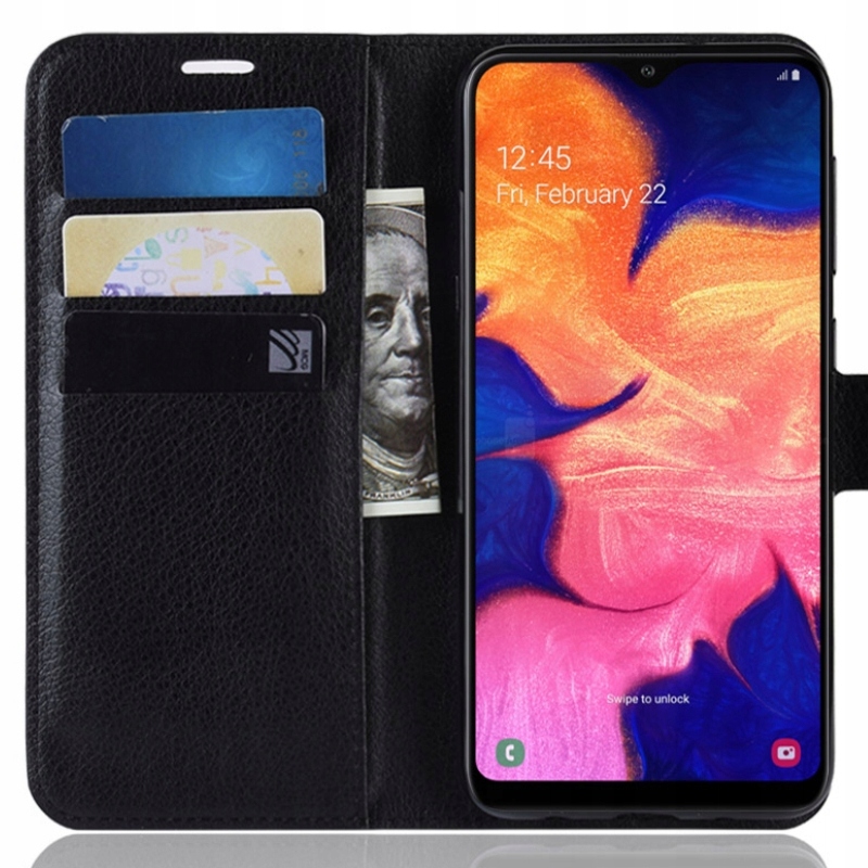 

Etui Z Klapką Portfel Litchi Do Samsung Galaxy A10