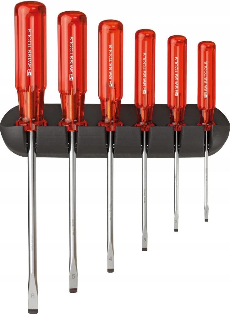 Sada 6-dílných plochých šroubováků v nástěnném držáku Classic Pb Swiss Tools