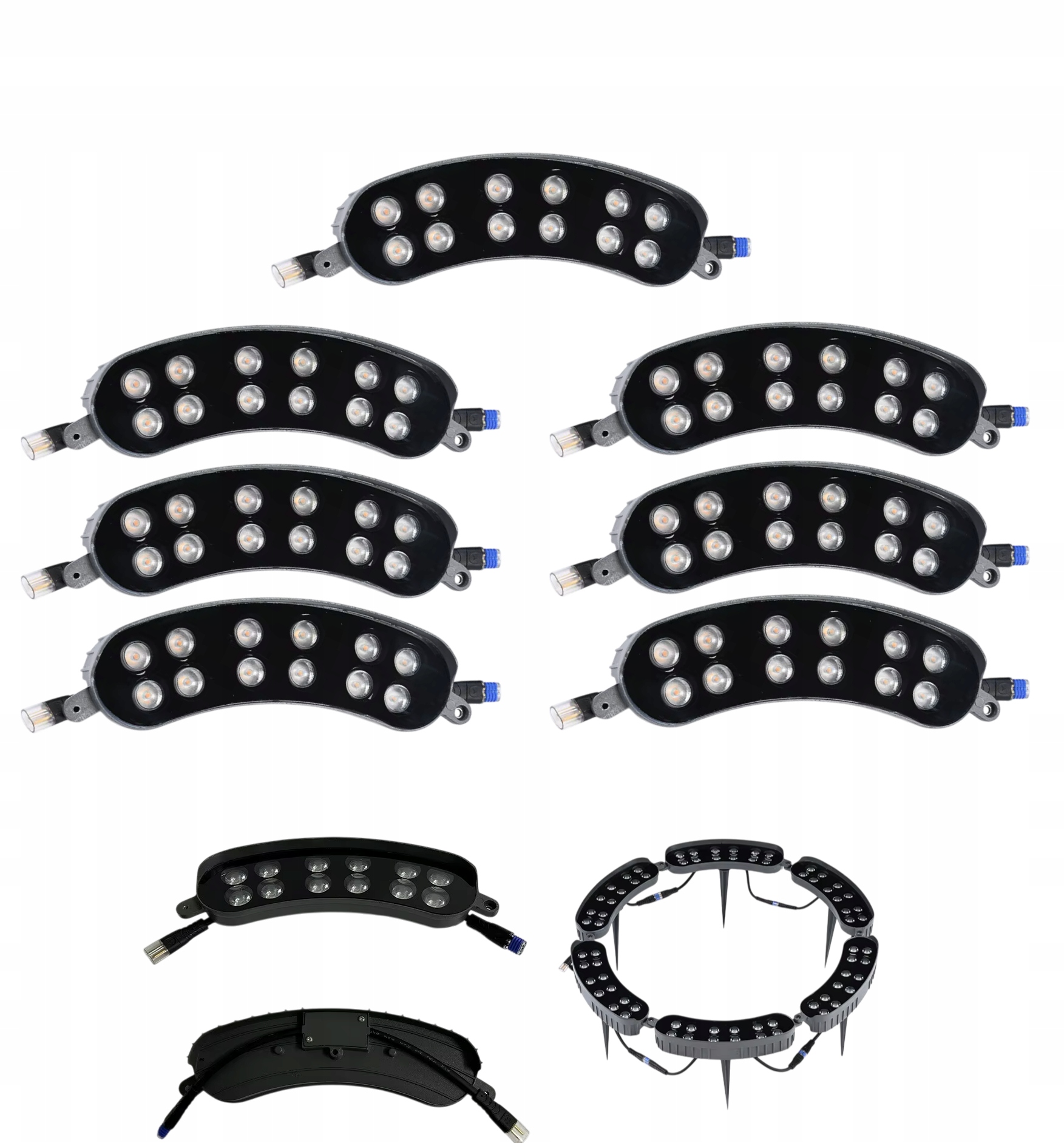 Modulárna Led lampa s podsvietením stromov 12W 230V IP65 6000K studená biela 7ks