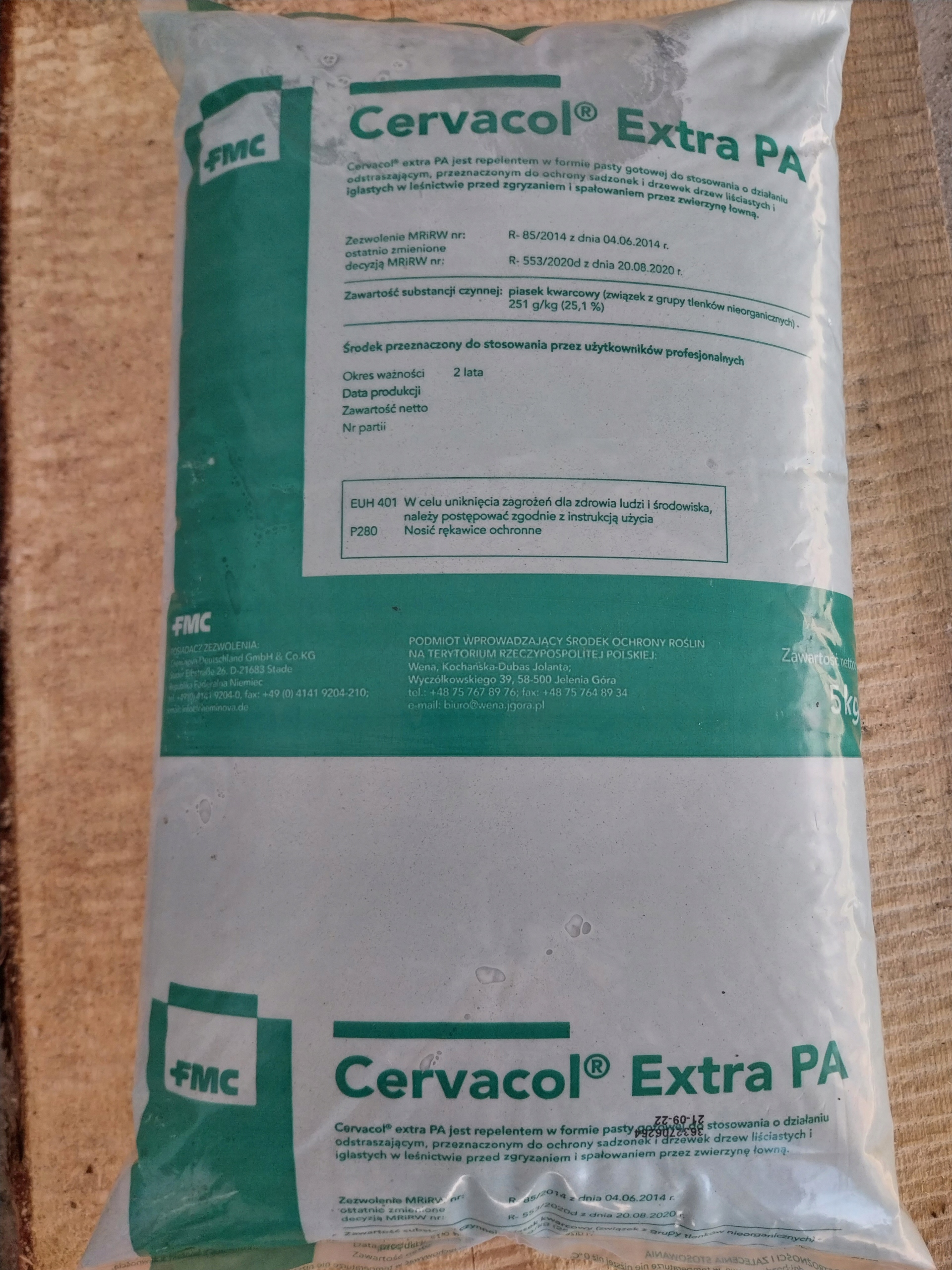 Cervacol Extra 5KG Pasta Ochronna drzew krzewów zwierzęta Sarny