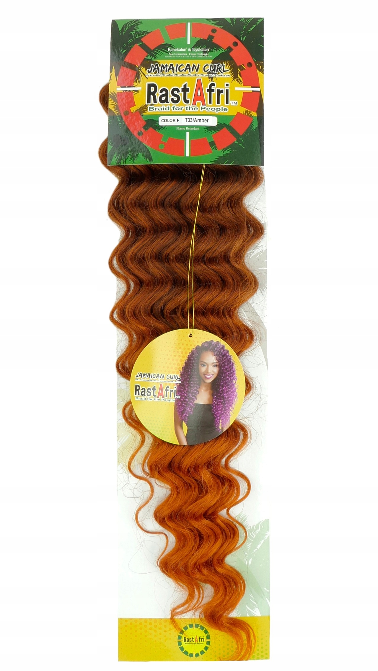 RastAfri Loki JAMAICAN afroloki włosy syntetyczne do wplotu ombre T33/Amber