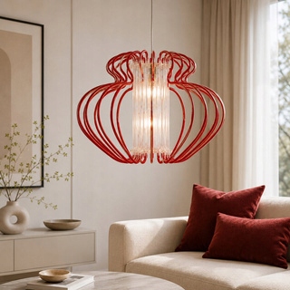 Lampa wisząca czerwona 52x42cm Imperia Candellux 31-36578