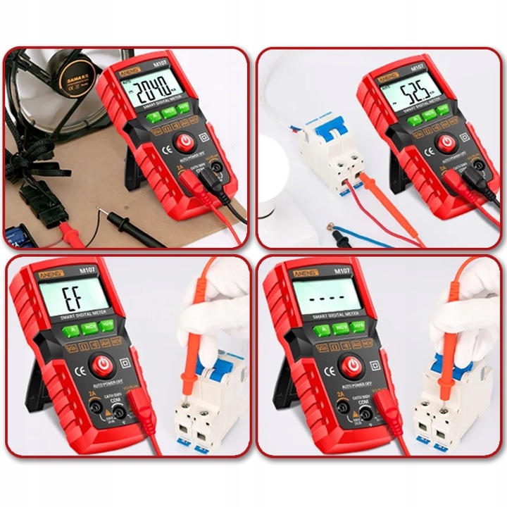 PROFESJONALNY MIERNIK POBORU PRĄDU MULTIMETR CYFROWY ELEKTRYCZNY LCD TESTER Marka Aneng
