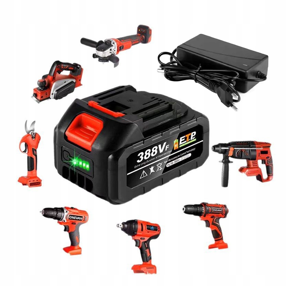 Akumulátor 21V 4000MAH Pro Nářadí Lithium-iontová Nabíječka Led Indikátor