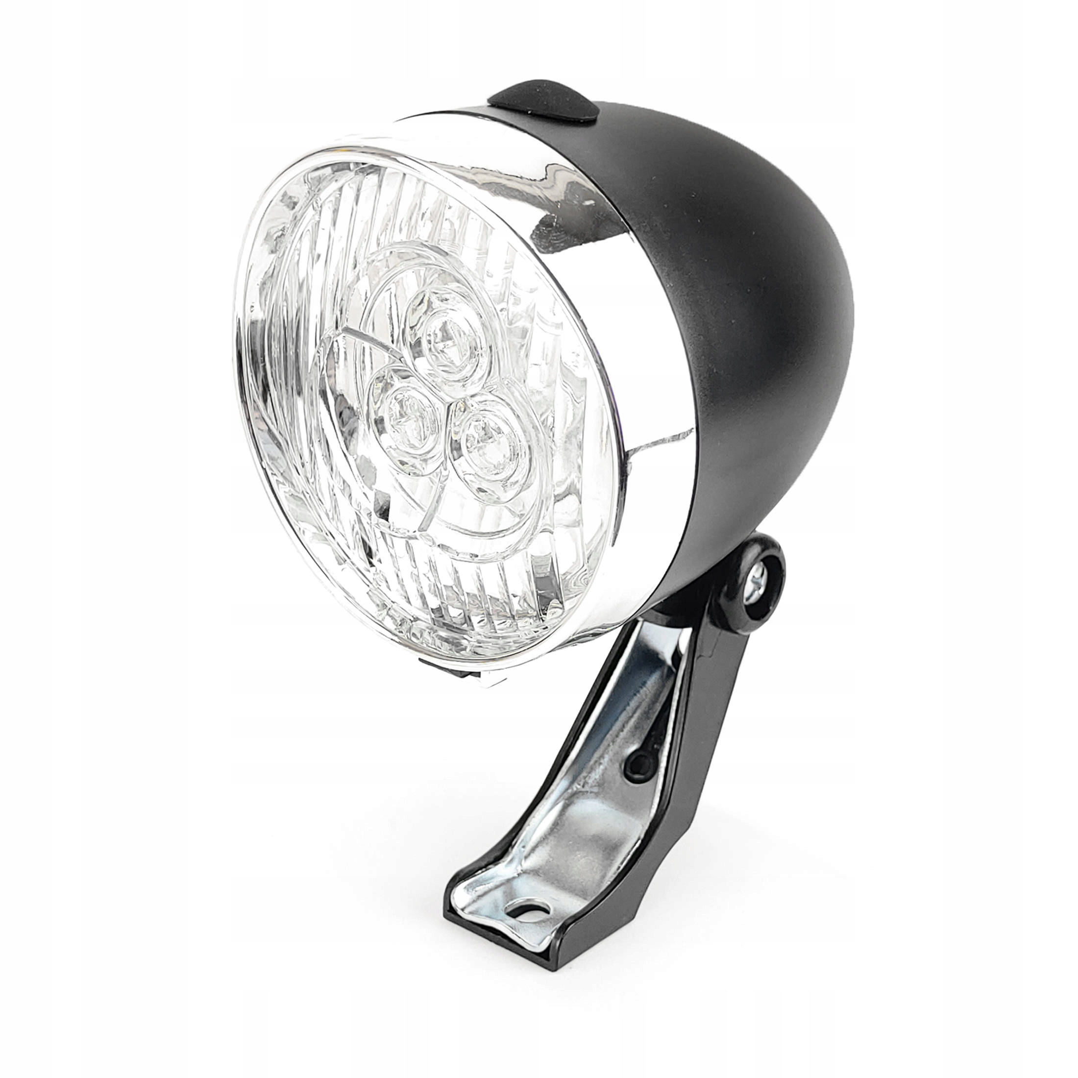 LAMPA ROWEROWA CZARNA LED RETRO + BATERIE