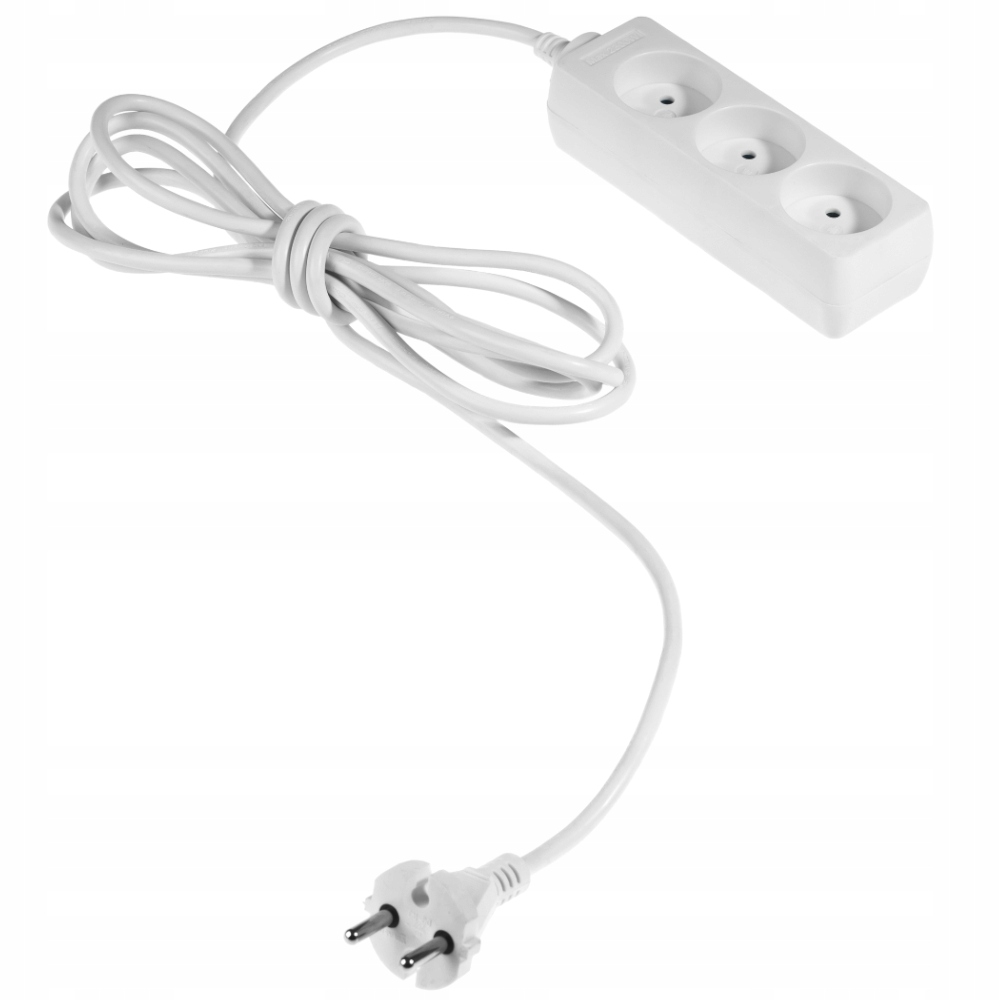 Przedłużacz listwowy Plast-Rol 1,5 m 3 szt. gniazd biały