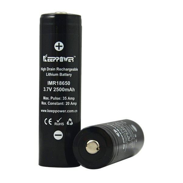 

Keeppower Imr 18650 2500mAh 3,7V (20A) Li-Ion