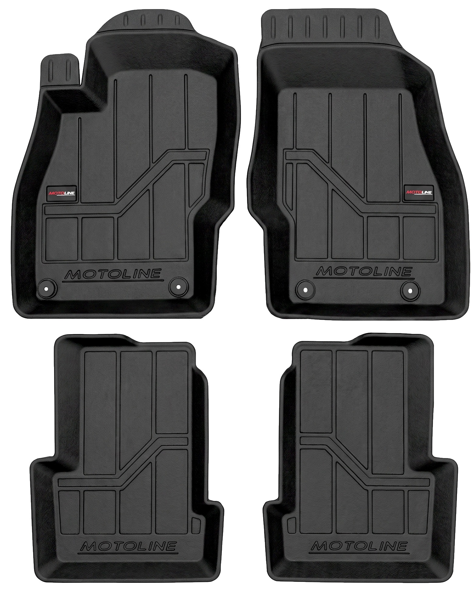 Dywaniki Tpe 3D Motoline Opel Corsa E 2014–2019 Rant do 7 cm Gumowe Korytko